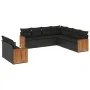 8-piece garden sofa set and black synthetic rattan cushions by , Garden sets - Ref: Foro24-3227777, Price: 610,28 €, Discount: %