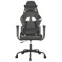 Silla gaming de masaje cuero sintético negro y camuflaje