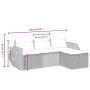 4-piece garden sofa set and gray synthetic rattan cushions by , Garden sets - Ref: Foro24-3264066, Price: 274,52 €, Discount: %