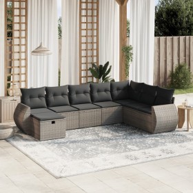 8-piece garden sofa set and gray synthetic rattan cushions by , Garden sets - Ref: Foro24-3264206, Price: 506,63 €, Discount: %