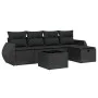 6-piece garden sofa set and black synthetic rattan cushions by , Garden sets - Ref: Foro24-3264091, Price: 394,65 €, Discount: %