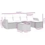 6-piece garden sofa set and black synthetic rattan cushions by , Garden sets - Ref: Foro24-3264091, Price: 394,65 €, Discount: %