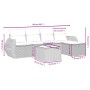 6-teiliges Gartensofa-Set und schwarze synthetische Rattankissen von , Gartensets - Ref: Foro24-3264091, Preis: 366,86 €, Rab...