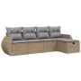 Garden sofa set with beige cushions mix 5 pieces PE rattan by , Garden sets - Ref: Foro24-3264085, Price: 330,39 €, Discount: %