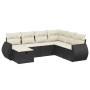 7-piece garden dining set and black synthetic rattan cushions by , Garden sets - Ref: Foro24-3264142, Price: 407,92 €, Discou...