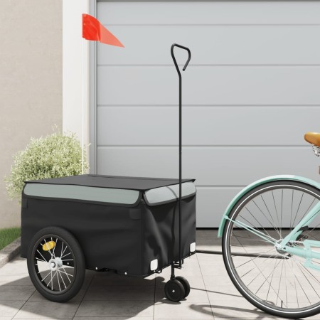Fahrradanhänger aus schwarzem und grauem Eisen, 45 kg von , Fahrradanhänger - Ref: Foro24-94105, Preis: 93,75 €, Rabatt: %
