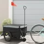 Black and gray iron bicycle trailer 45 kg by , Bicycle trailers - Ref: Foro24-94105, Price: 90,52 €, Discount: %