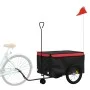 Remolque para bicicleta hierro negro y rojo 45 kg de , Remolques para bicicletas - Ref: Foro24-94111, Precio: 96,93 €, Descue...