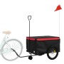 Schwarz-roter Fahrradanhänger aus Eisen, 45 kg von , Fahrradanhänger - Ref: Foro24-94111, Preis: 98,53 €, Rabatt: %