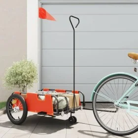 Remolque para bicicletas hierro y tela Oxford naranja de , Remolques para bicicletas - Ref: Foro24-94187, Precio: 82,80 €, De...