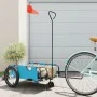 Bicycle trailer iron and blue Oxford cloth by , Bicycle trailers - Ref: Foro24-94191, Price: 83,07 €, Discount: %