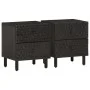 Bedside tables 2 pcs solid black mango wood 40x33x46 cm by , Nightstands - Ref: Foro24-356818, Price: 92,07 €, Discount: %
