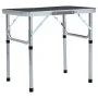 Gray aluminum folding camping table 60x45 cm by vidaXL, camping furniture - Ref: Foro24-48180, Price: 34,11 €, Discount: %