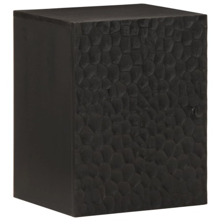 Wall mounted bathroom cabinet solid black mango wood 38x33x48 cm by , bathroom vanities - Ref: Foro24-356839, Price: 86,12 €,...
