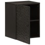 Wandmontierter Badezimmerschrank aus massivem schwarzem Mangoholz, 38 x 33 x 48 cm von , Badezimmerwaschtische - Ref: Foro24-...