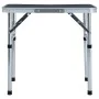 Gray aluminum folding camping table 60x45 cm by vidaXL, camping furniture - Ref: Foro24-48180, Price: 34,11 €, Discount: %