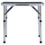 Klappbarer Campingtisch aus grauem Aluminium, 60 x 45 cm von vidaXL, Campingmöbel - Ref: Foro24-48180, Preis: 37,11 €, Rabatt: %