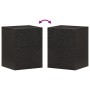 Armario de baño de pared madera maciza mango negro 38x33x48 cm de , Tocadores de baño - Ref: Foro24-356839, Precio: 86,03 €