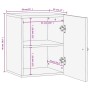 Wall mounted bathroom cabinet solid black mango wood 38x33x48 cm by , bathroom vanities - Ref: Foro24-356839, Price: 86,12 €,...