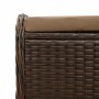 Garden stool with brown synthetic rattan cushion 58x46x46 cm by , Outdoor ottomans - Ref: Foro24-365735, Price: 71,50 €, Disc...
