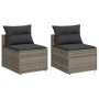 Gartensofa ohne Armlehnen 2 Stück mit grauen PE-Rattankissen von , Outdoor-Sofas - Ref: Foro24-365833, Preis: 144,97 €, Rabat...