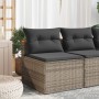 Gartensofa ohne Armlehnen 2 Stück mit grauen PE-Rattankissen von , Outdoor-Sofas - Ref: Foro24-365833, Preis: 144,97 €, Rabat...