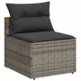 Garden sofa without armrests 2 pcs with gray PE rattan cushions by , Outdoor sofas - Ref: Foro24-365833, Price: 153,75 €, Dis...