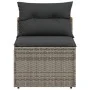 Garden sofa without armrests 2 pcs with gray PE rattan cushions by , Outdoor sofas - Ref: Foro24-365833, Price: 153,75 €, Dis...