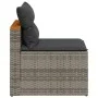 Garden sofa without armrests 2 pcs with gray PE rattan cushions by , Outdoor sofas - Ref: Foro24-365833, Price: 153,75 €, Dis...