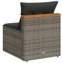 Garden sofa without armrests 2 pcs with gray PE rattan cushions by , Outdoor sofas - Ref: Foro24-365833, Price: 153,75 €, Dis...