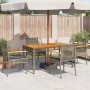 Gartenstühle mit Kissen 4 Stück graues PE-Rattan und Akazienholz von , Gartenstühle - Ref: Foro24-366252, Preis: 200,27 €, Ra...
