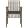 Gartenstühle mit Kissen 4 Stück graues PE-Rattan und Akazienholz von , Gartenstühle - Ref: Foro24-366252, Preis: 200,27 €, Ra...