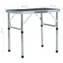 Gray aluminum folding camping table 60x45 cm by vidaXL, camping furniture - Ref: Foro24-48180, Price: 34,11 €, Discount: %