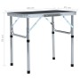 Klappbarer Campingtisch aus grauem Aluminium, 60 x 45 cm von vidaXL, Campingmöbel - Ref: Foro24-48180, Preis: 37,11 €, Rabatt: %