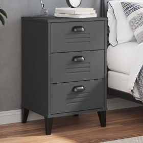VIKEN bedside table in anthracite gray engineered wood by , Nightstands - Ref: Foro24-374913, Price: 85,72 €, Discount: %