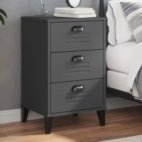 VIKEN bedside table in anthracite gray engineered wood by , Nightstands - Ref: Foro24-374913, Price: 80,10 €, Discount: %