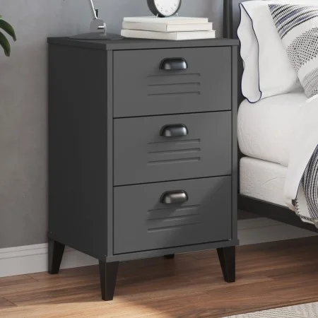 VIKEN bedside table in anthracite gray engineered wood by , Nightstands - Ref: Foro24-374913, Price: 80,10 €, Discount: %