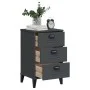 VIKEN bedside table in anthracite gray engineered wood by , Nightstands - Ref: Foro24-374913, Price: 80,10 €, Discount: %