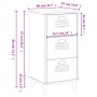 Mesita de noche VIKEN madera de ingeniería negra de , Mesitas de noche - Ref: Foro24-374918, Precio: 74,25 €, Descuento: %