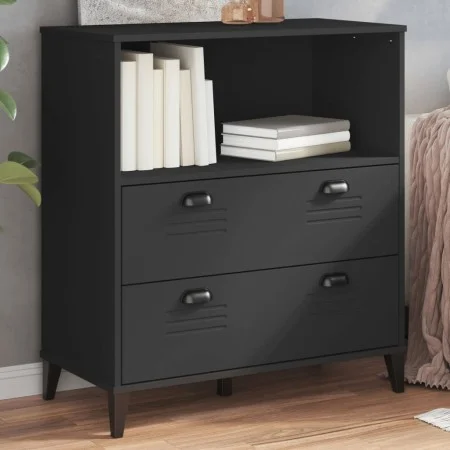 Librería VIKEN madera de ingeniería negro 80x40x90 cm de , Librerías y estanterías - Ref: Foro24-374945, Precio: 145,14 €, De...