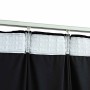 Cortinas opacas con ganchos 2 uds terciopelo negro 140x245 cm