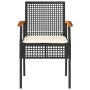 Tisch und Stühle mit Kissen 3 Stück PE-Rattan, schwarzes Akazienholz von , Gartensets - Ref: Foro24-366259, Preis: 133,71 €, ...