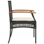 Tisch und Stühle mit Kissen 3 Stück PE-Rattan, schwarzes Akazienholz von , Gartensets - Ref: Foro24-366259, Preis: 133,71 €, ...