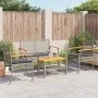 4-piece garden furniture set and gray synthetic rattan cushions by , Garden sets - Ref: Foro24-366267, Price: 232,67 €, Disco...