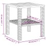 Garden table synthetic rattan beige acacia wood 40x40x42 cm by , Garden tables - Ref: Foro24-366265, Price: 40,63 €, Discount: %