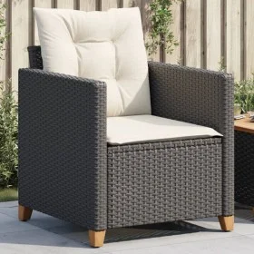 Gartenstuhl mit schwarzen synthetischen Rattankissen von , Gartenstühle - Ref: Foro24-366317, Preis: 96,86 €, Rabatt: %