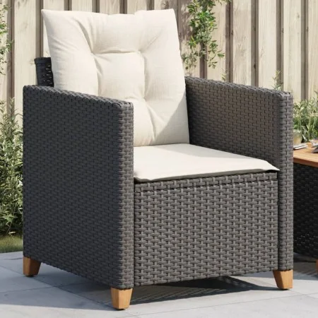 Gartenstuhl mit schwarzen synthetischen Rattankissen von , Gartenstühle - Ref: Foro24-366317, Preis: 96,86 €, Rabatt: %