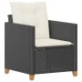 Silla de jardín con cojines ratán sintético negro de , Sillas de jardín - Ref: Foro24-366317, Precio: 96,84 €, Descuento: %