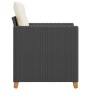 Silla de jardín con cojines ratán sintético negro de , Sillas de jardín - Ref: Foro24-366317, Precio: 83,47 €, Descuento: %
