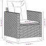Silla de jardín con cojines ratán sintético negro de , Sillas de jardín - Ref: Foro24-366317, Precio: 96,84 €, Descuento: %